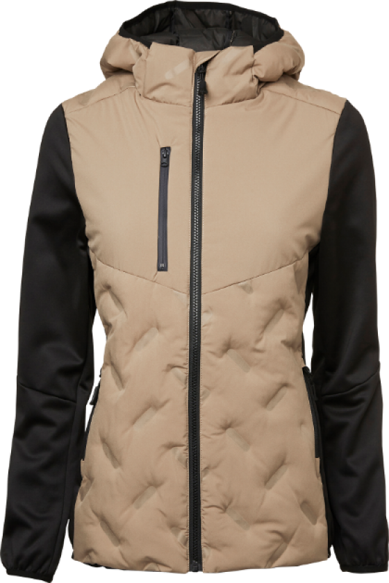 Hybrid Jakke – Lett, Vann- og Vindavstøtende(1001607, Beige, Dame, 1 stykke, størrelse-46)