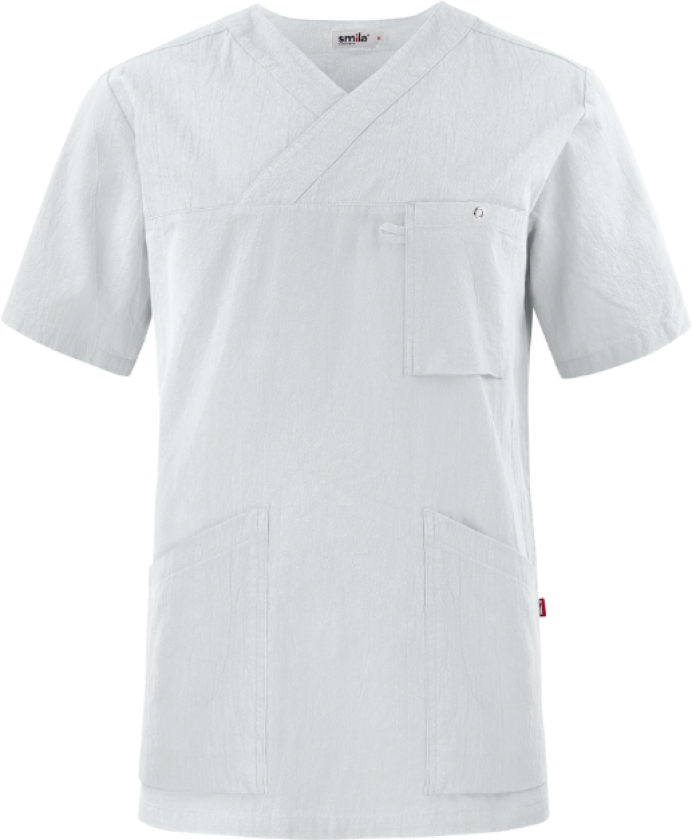 Smila Calle Tunic – Komfortabel Passform, Praktiske Lommer(1000425, Hvit, Unisex, 1 stykke, størrelse-4XL)