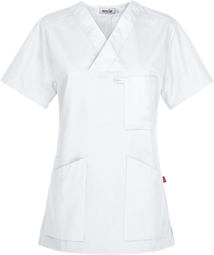 Smila Alva Tunika – Slim Fit, Praktiske Lommer(1000411, Hvit, Dame, 1 stykke, størrelse-3XL)