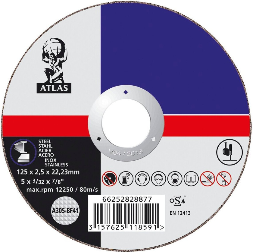 Kappeskive 230x25x22 atlas