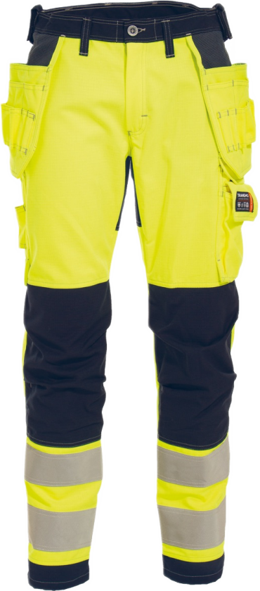 Tera TX Bukse – Flammehemmende, Lett (58568194-C62, Gul/marineblå, 1 Stykk, størrelse-C62)