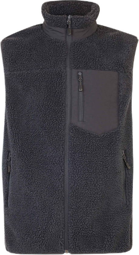 Teddy Fleece Vest – Høy Termisk Isolasjon (408310L, Kull, 1 stykke, størrelse-L)