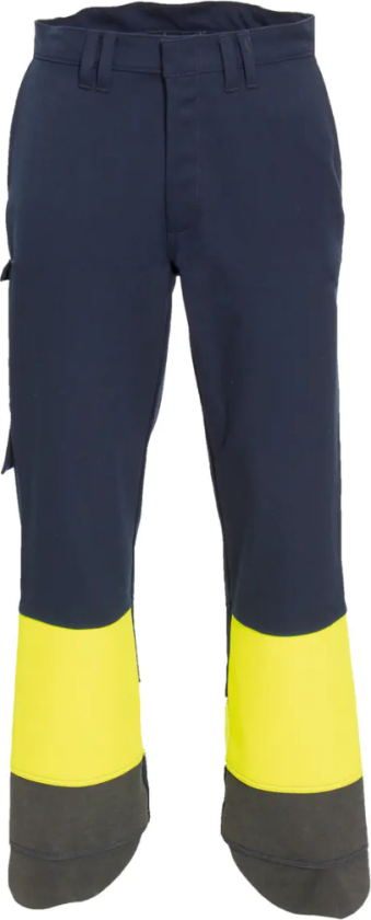 Bukse Med Forsterkning – Flammehemmende Beskyttelse (56268794-D108, Gul/marineblå, 1 Stykk, størrelse-D108)