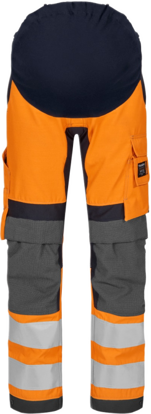 Gravidbukse Stretch – Flammehemmende, Komfortabel (52918493-42, Oransje/marine, 1 Stykk, størrelse-42)