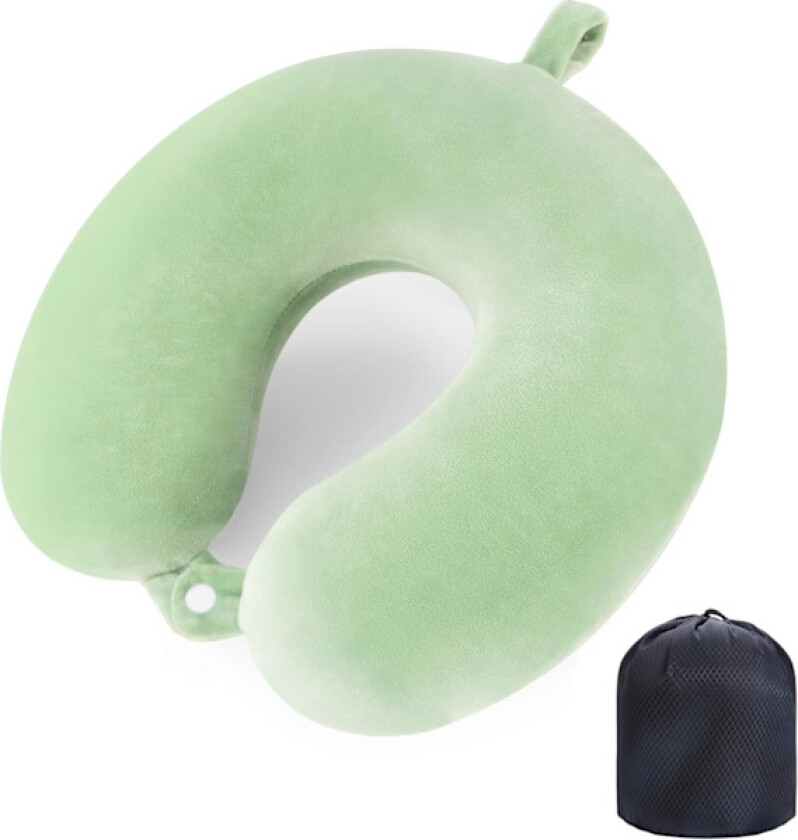 Reisepute Nakkepute Memory Foam Reiseputer Hodepute Støttepute for Fly Tog Bil Kontor Reise Essensielle Flyputer for en Lo