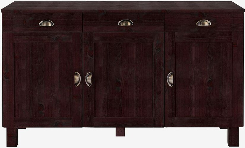 Skjenk Toscana, 3 dører / 3 skuffer, Brun