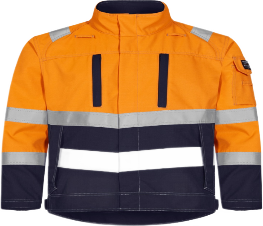 Synbarhetsjakke – Flammehemmende, Lett (52348493-XS, Oransje/marine, 1 Stykk, størrelse-XS)