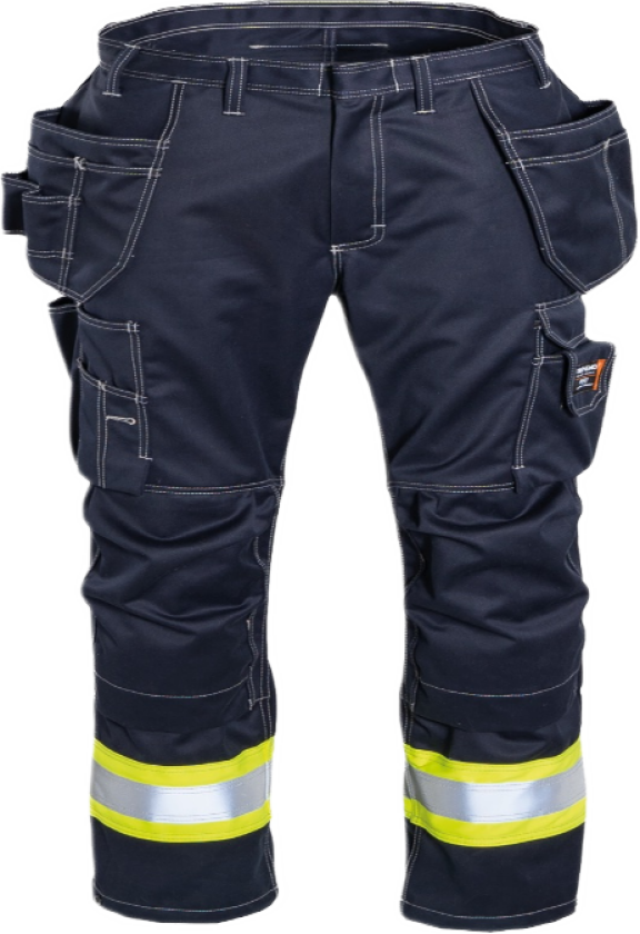 Håndverksbukse – Flammehemmende, Høy Komfort (57528894-C44, Gul/marineblå, 1 Stykk, størrelse-C44)