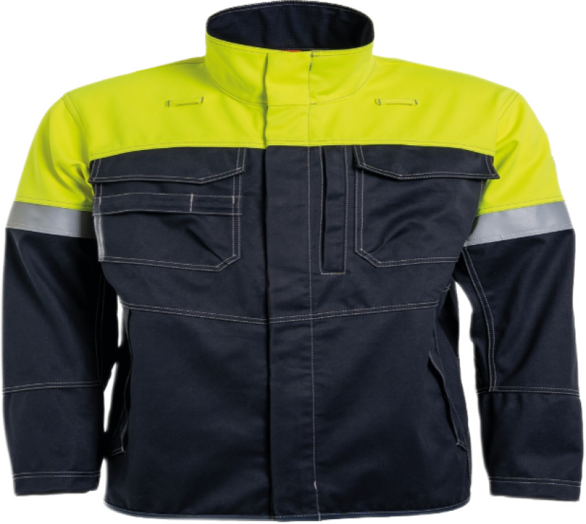 Cantex WS Jakke – Flammehemmende, Høy Komfort (57308894-XS, Gul/marineblå, 1 Stykk, størrelse-XS)