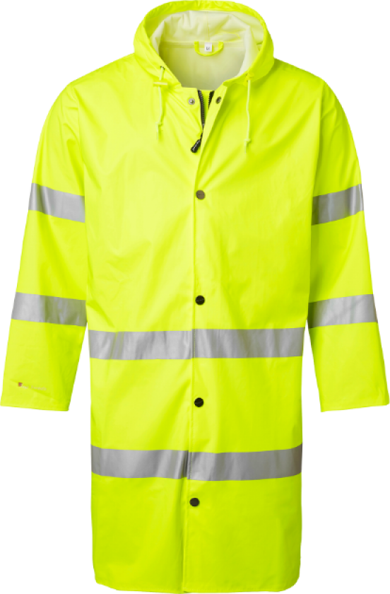 9295 Regnjakke – Høy Synlighet, Vanntett(1000993, Fluorescerende gul, Unisex, 1 Stykk, størrelse-3XL)