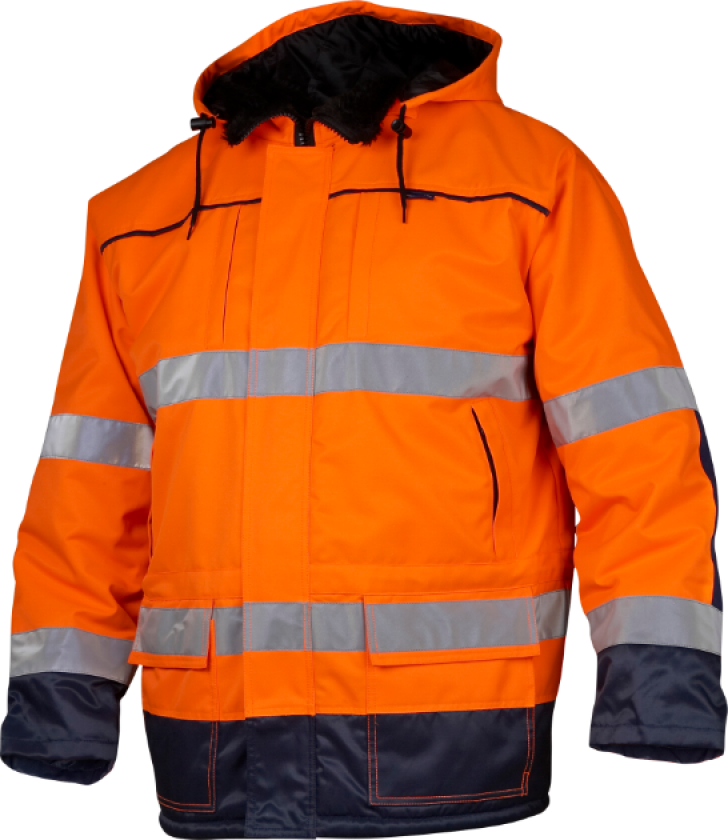 6216 Parka – Varme og Komfort(1000976, Fluorescerende oransje/marine, Unisex, 1 Stykk, størrelse-3XL)