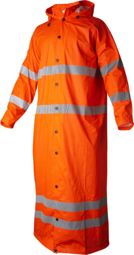 9095 Regnjakke – Høy synlighet, vanntett(1000990, Fluorescerende oransje, Unisex, 1 Stykk, størrelse-XXL)