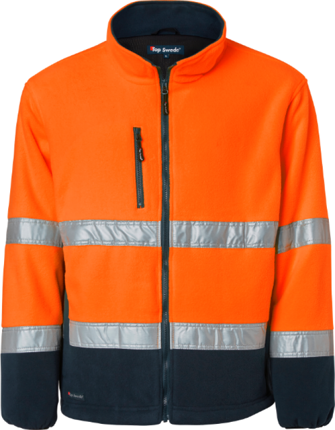 264 Fleece – Vind- og vannavstøtende(1000859, Fluorescerende oransje/marine, Unisex, 1 Stykk, størrelse-L)
