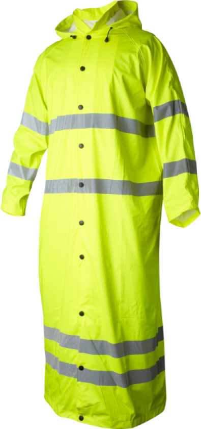 9095 Regnjakke – Høy synlighet, vanntett(1000990, Fluorescerende gul, Unisex, 1 Stykk, størrelse-XXL)
