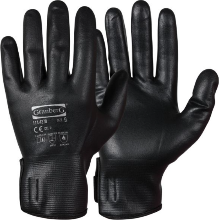 Hanske heldyppet nitril svart 7