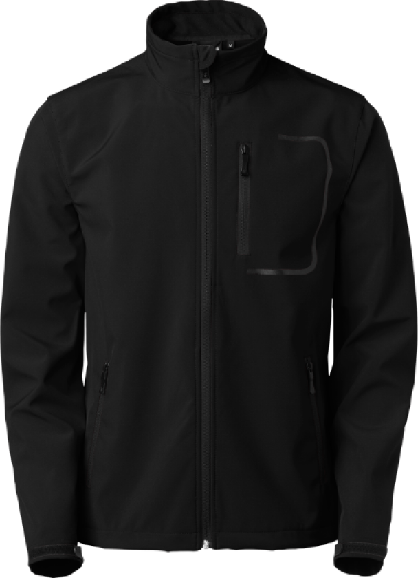 Atlantic Softshell – Vann- og vindavstøtende(1000353, Svart, Herre, 1 stykke softshell, størrelse-L)