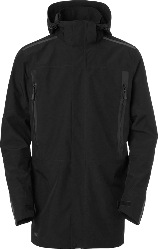Ames Parka – Vann- og vindavstøtende(1000363, Svart, Herre, 1 stykke parka, størrelse-L)