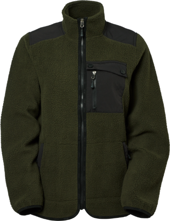 Polly Fleece – Komfortabel og Stilig(1000333, Mørk oliven, Dame, 1 stykke jakke, størrelse-M)