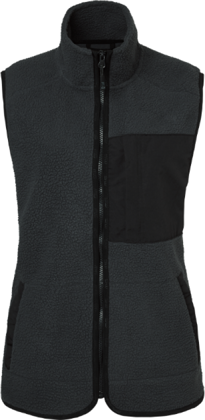 Saga Fleece Vest – Miljøvennlig, Komfortabel(1000335, Mørk grå, Dame, 1 stykke vest, størrelse-XL)