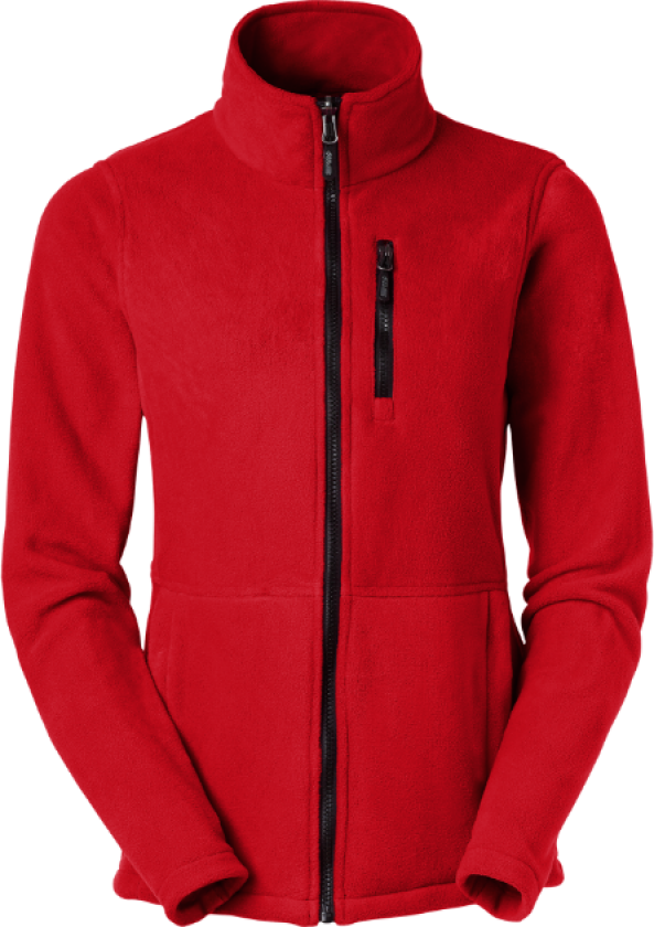 Alma Fleece Jakke – Slim Fit, Allsidig(1000330, rød, Dame, 1 stykke jakke, størrelse-M)