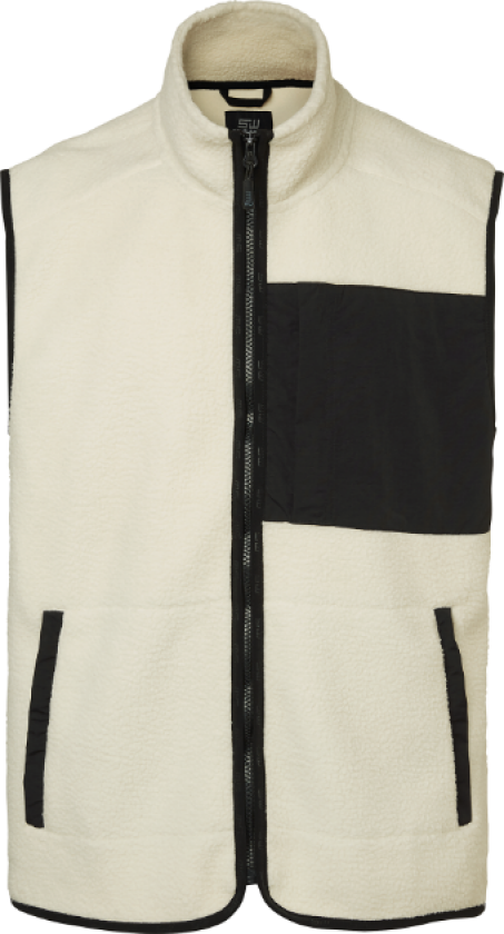 Seth Fleece Vest – Varme og Komfort(1000334, Off White, Herre, 1 stykke vest, størrelse-S)