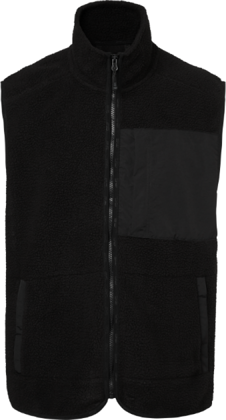 Seth Fleece Vest – Varme og Komfort(1000334, Svart, Herre, 1 stykke vest, størrelse-L)