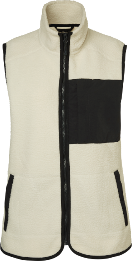 Saga Fleece Vest – Miljøvennlig, Komfortabel(1000335, Off White, Dame, 1 stykke vest, størrelse-M)