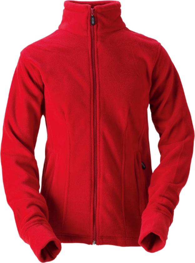 Regina Fleece – Slank Passform, Holdbarhet(1000327, rød, Dame, 1 stykke jakke, størrelse-L)