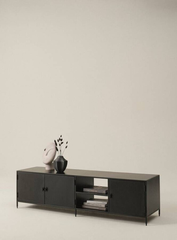 SOLOM tv-benk 40x157 cm Matt black