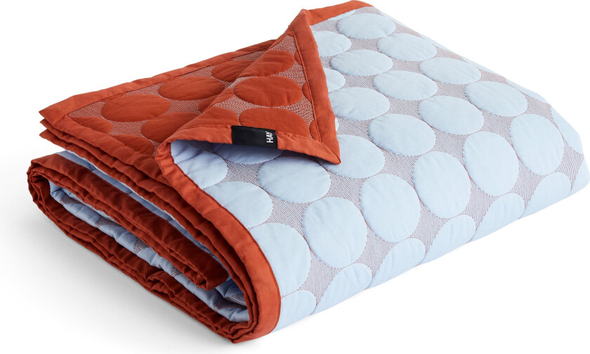 Mega Dot sengeteppe 235x245 cm Light blue