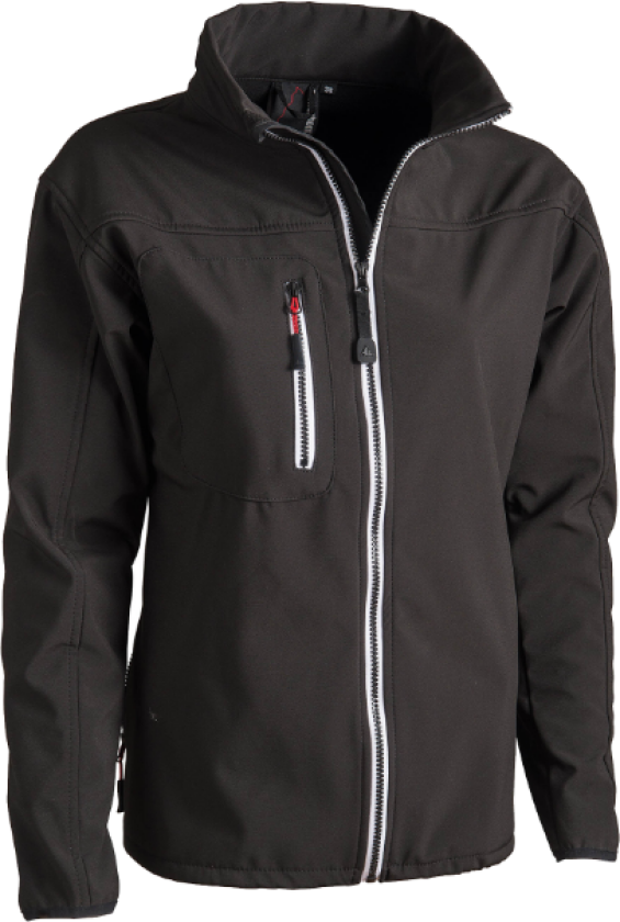 Delgado Softshell Jakke – Vannavstøtende, vindtett(1000810, Svart, Dame, 1 stykke jakke, størrelse-36)
