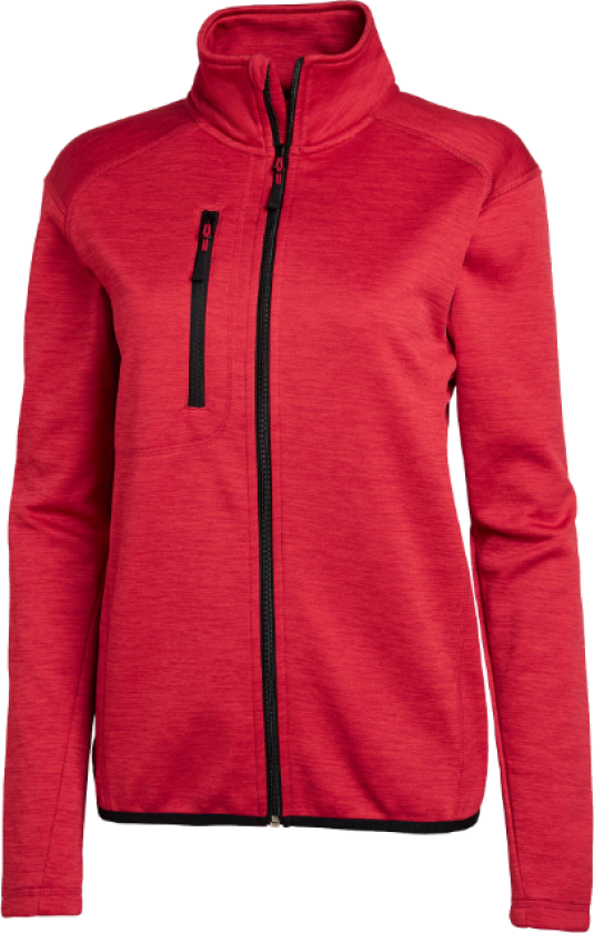 Fleece Jacket – Optimal Comfort(1000760, Rød Melange, Dame, 1 stykke jakke, størrelse-42)