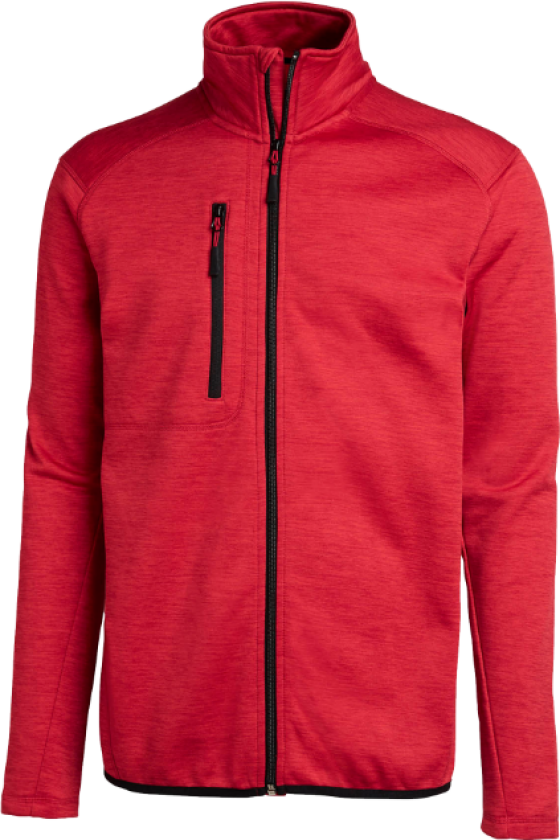 Cordier Fleece-Jakke – Fleksibel(1000759, Rød Melange, Herre, 1 stykke jakke, størrelse-L)