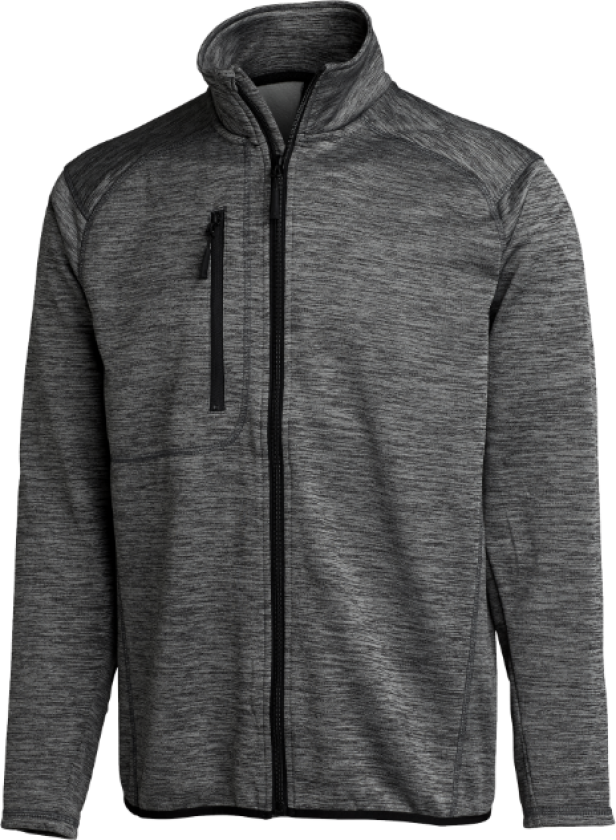 Cordier Fleece-Jakke – Fleksibel(1000759, Grå Melange, Herre, 1 stykke jakke, størrelse-3XL)