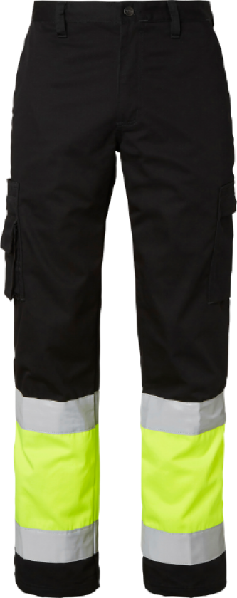 Trousers – 7-Pocket Design(1000824, Svart/Fluorescerende Gul, Unisex, 1 stykke bukser, størrelse-C60)