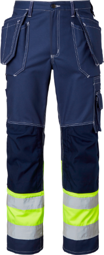 Arbeidsbukser – Høy Synlighet(1000857, Marine/Fluorescerende Gul, Unisex, 1 stykke bukser, størrelse-C58)