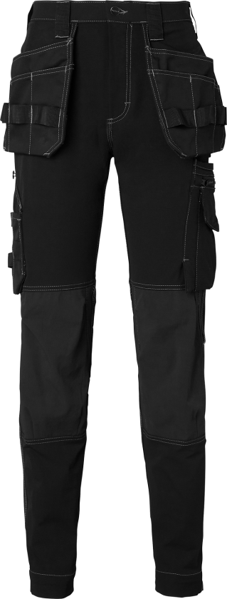 Craftsmen-Bukser – 4-Eveis Stretch(1000879, Svart, Dame, 1 stykke bukser, størrelse-48)