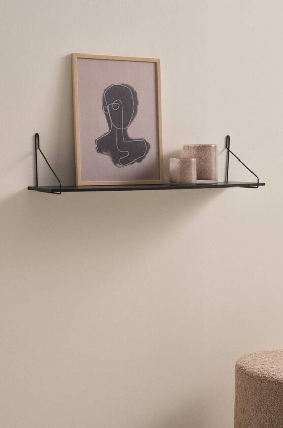 hylle - stor Black mdf / metall