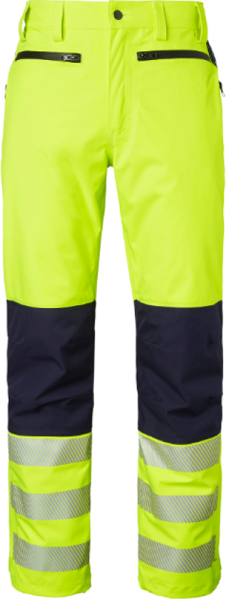 Skallbukser – 3-Lags Beskyttelse(1000982, Fluorescerende gul, Unisex, 1 stykke bukser, størrelse-XL)