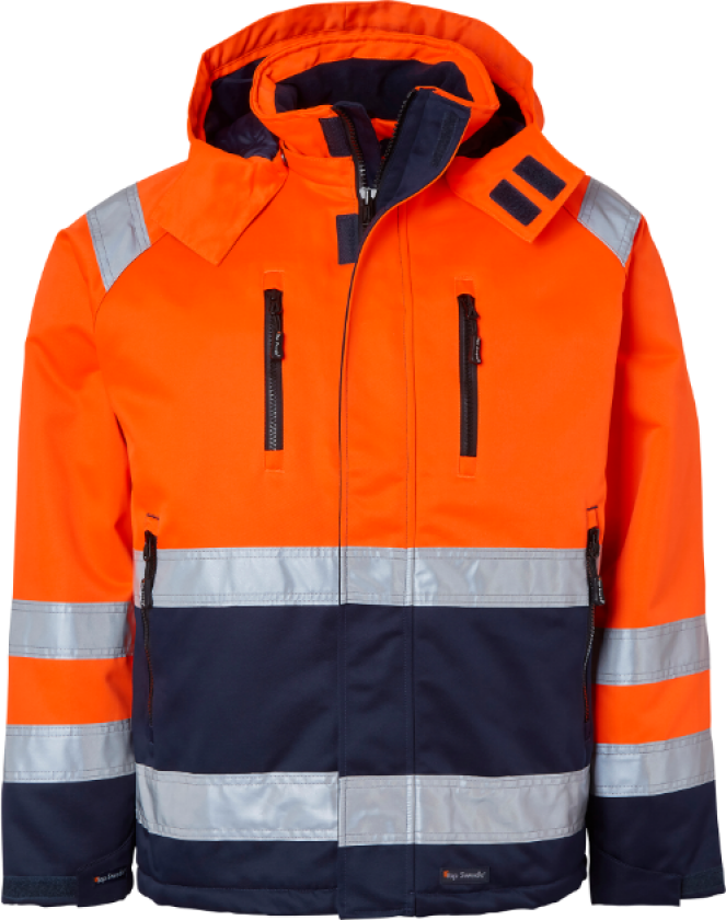Vinterjakke – Komfort & Funksjonell(1000695, Fluorescerende oransje/marine, Unisex, 1 stykke jakke, størrelse-L)
