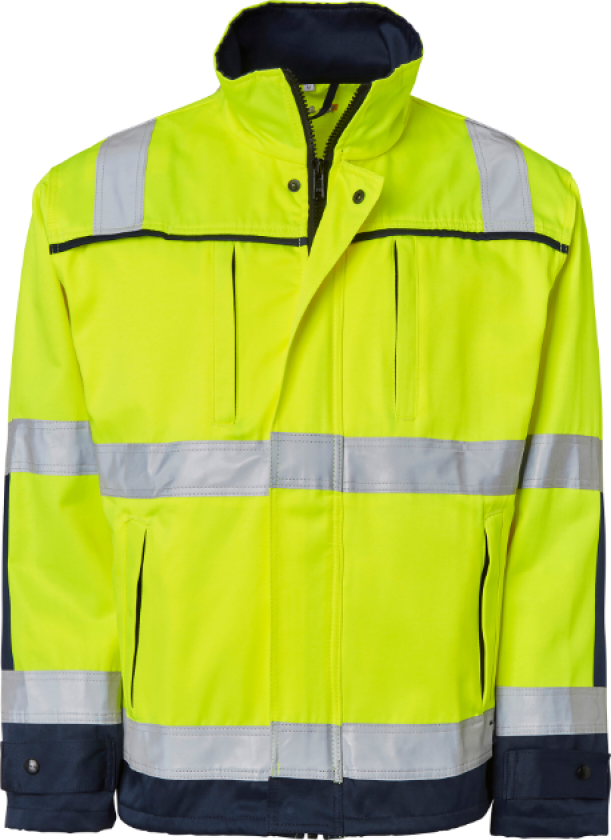 Varseljakke – Høy Synlighet(1000911, Fluorescerende gul/marine, Unisex, 1 stykke jakke, størrelse-XS)