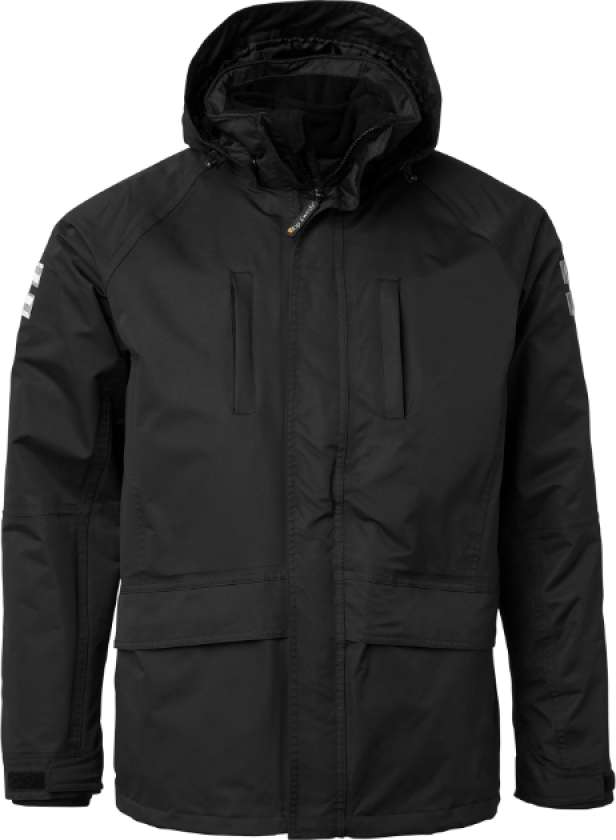 Parka – 3-i-1 Beskyttelse(1000724, Svart, Unisex, 1 stykke jakke, størrelse-M)