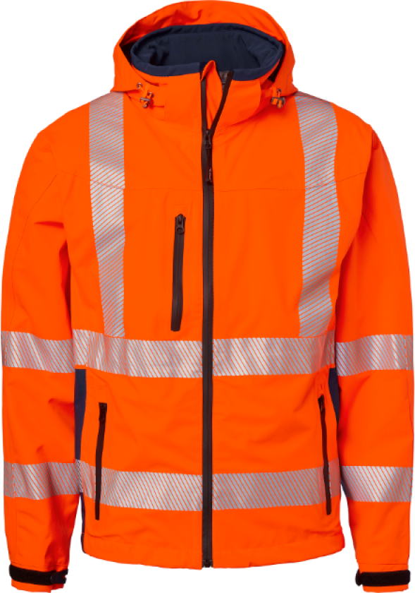 6718 Shell Jacket – Vann- og vindtett, høy pusteevne(1000981, Fluorescerende oransje, Unisex, 1 stykke jakke, størrelse-S)