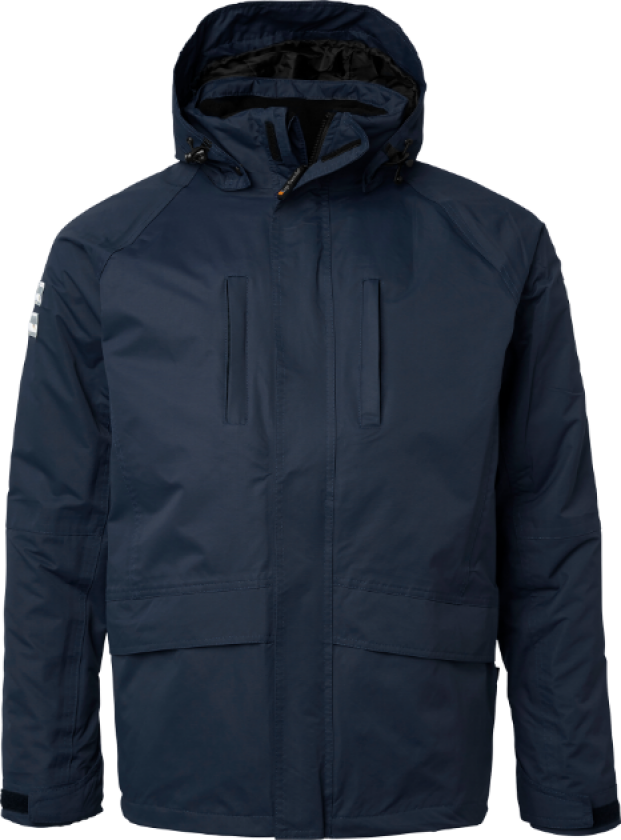 Parka – 3-i-1 Beskyttelse(1000724, Marine, Unisex, 1 stykke jakke, størrelse-3XL)