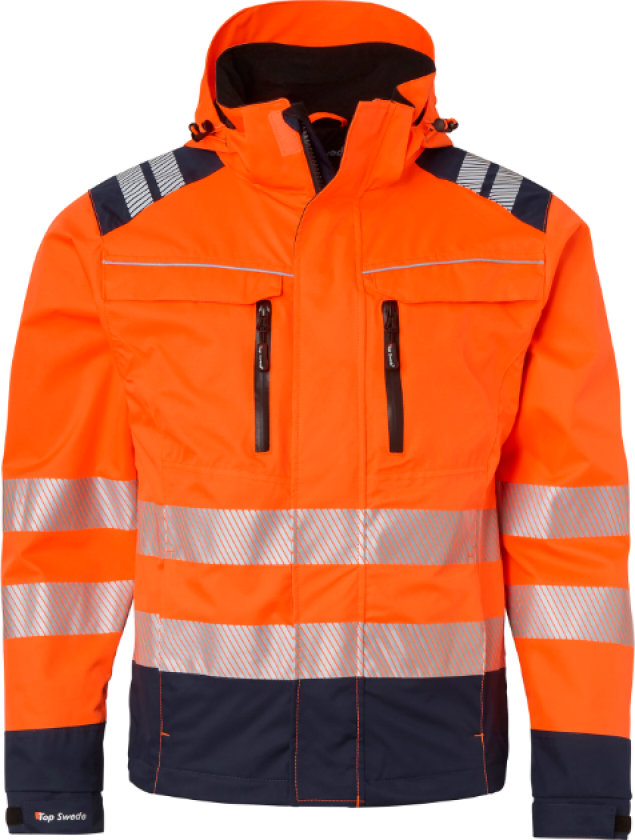 130 Jakke – Vann- og vindtett, høy pusteevne(1000694, Fluorescerende oransje/marine, Unisex, 1 stykke jakke, størrelse-S)