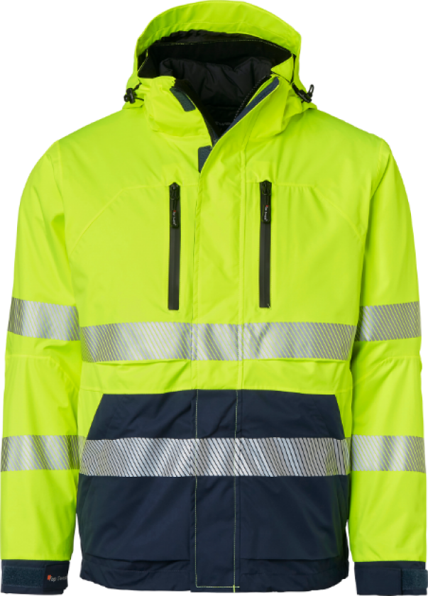 Arbeidsjakke – 3-i-1 System(1000691, Fluorescerende gul/marine, Unisex, 1 stykke jakke, størrelse-XXS)