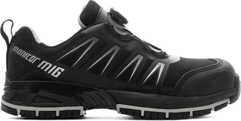 MIG Sikkerhetssko – Sporty Design, Høy Komfort(1000077, Svart, Unisex, 1 Par, størrelse-40)