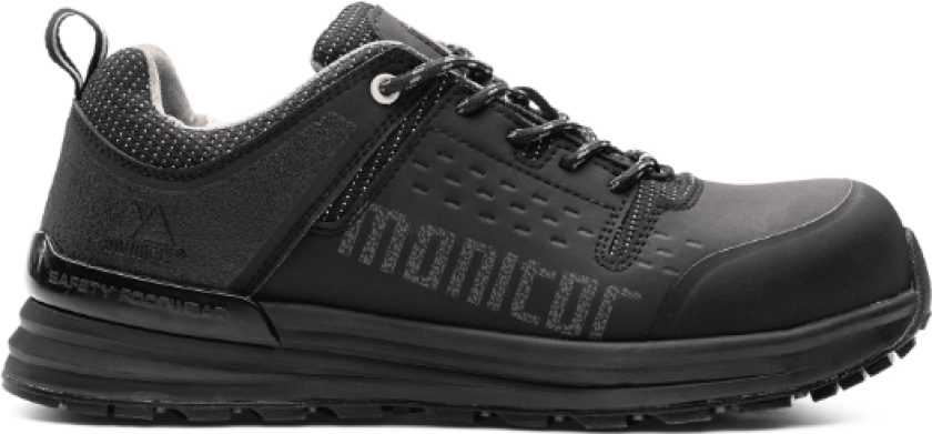 Force Safety Shoe – Høy sikkerhet, komfortabel(1000074, Svart, Unisex, 1 Par, størrelse-42)