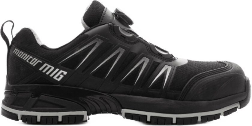 MIG Safety Shoe – Sporty Design, Høy Komfort(1000077, Svart, Unisex, 1 Par, størrelse-36)