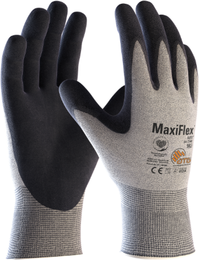 ESD Hansker – Tynne, Slitesterke(1000296, Grå Melange, Unisex, 12 Par, størrelse-12)